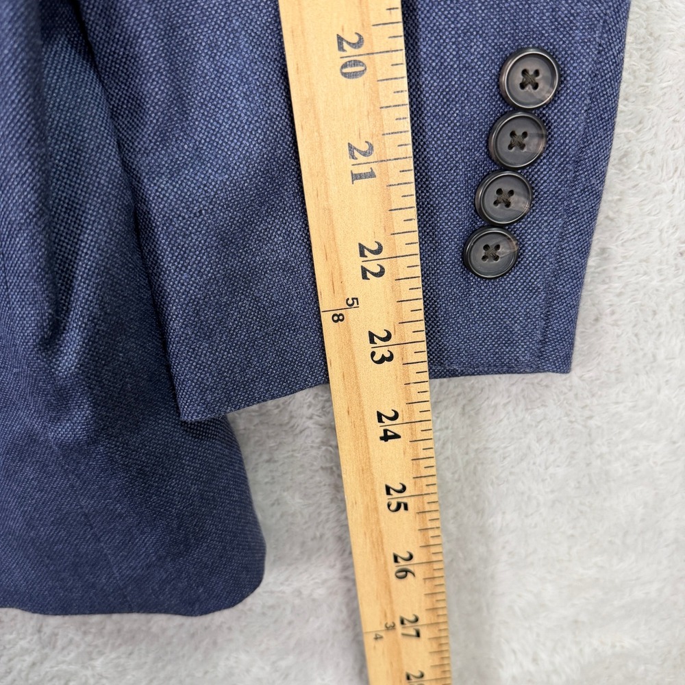 Ralph Lauren Mens 40S Slim Fit Short Blue Silk Wool 2-Button Blazer Sport Coat - Picture 9 of 12